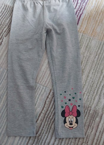 Kız Çocuk Gri Minnie Baskılı Rahat Tayt - Görsel 2