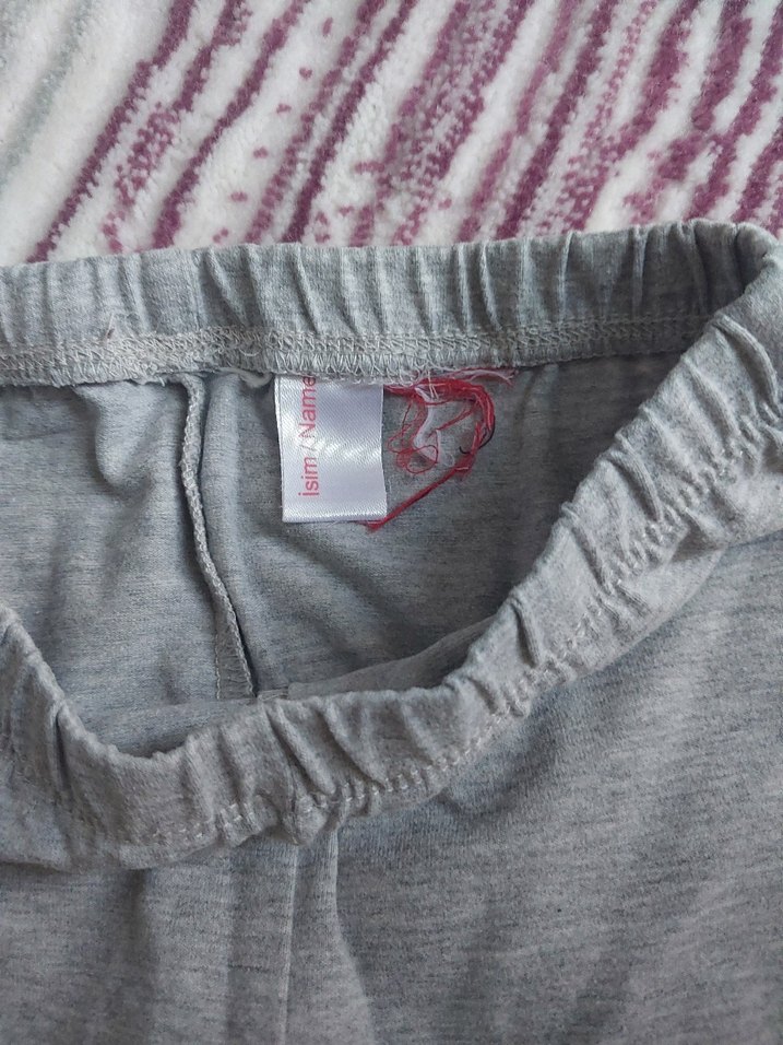 Kız Çocuk Gri Minnie Baskılı Rahat Tayt - Görsel 3