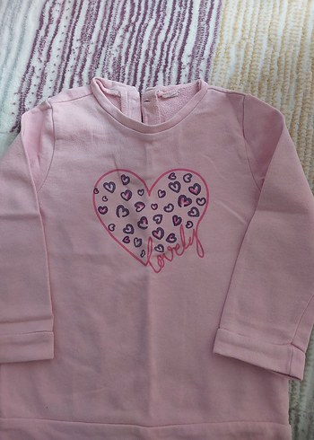 Kız Çocuk Pembe Uzun Kollu Baskılı Sweatshirt - Görsel 2