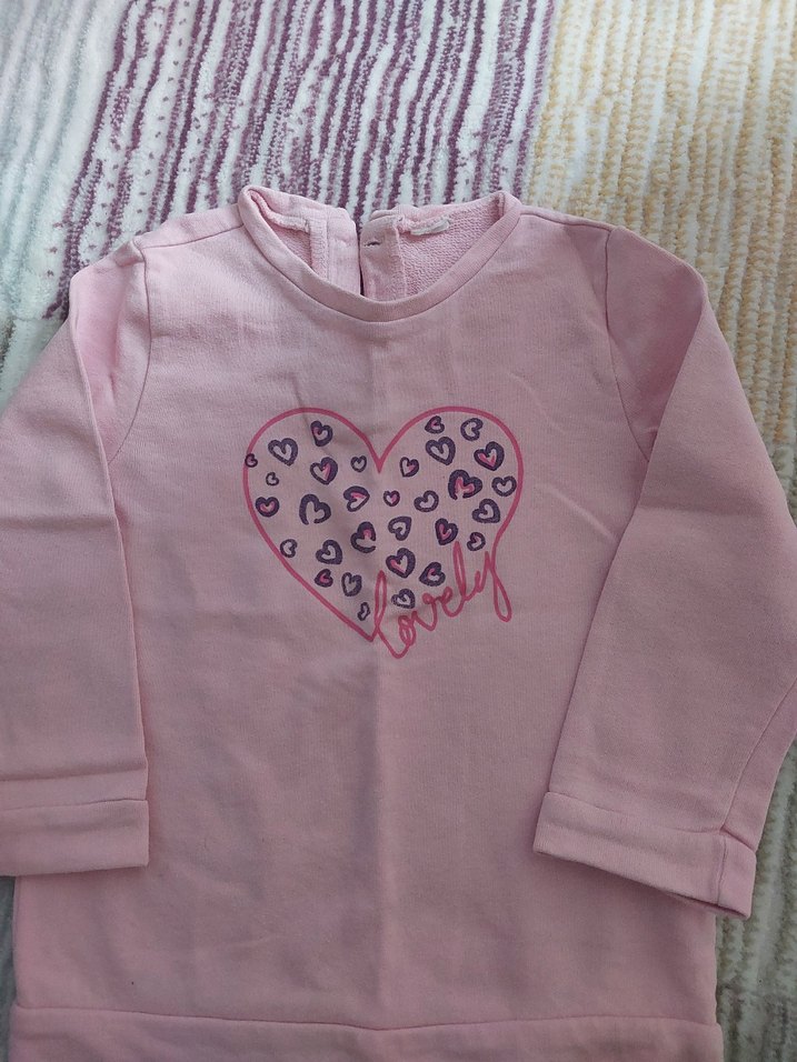 Kız Çocuk Pembe Uzun Kollu Baskılı Sweatshirt - Görsel 2