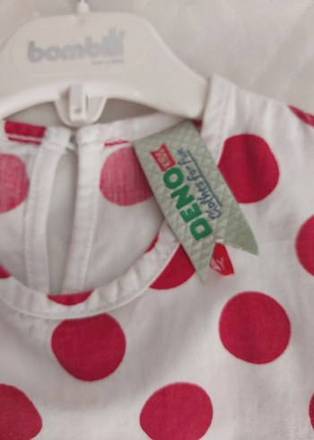 Kırmızı Puantiyeli Kolsuz Kız Bluz - Görsel 3