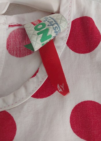 Kırmızı Puantiyeli Kolsuz Kız Bluz - Görsel 2