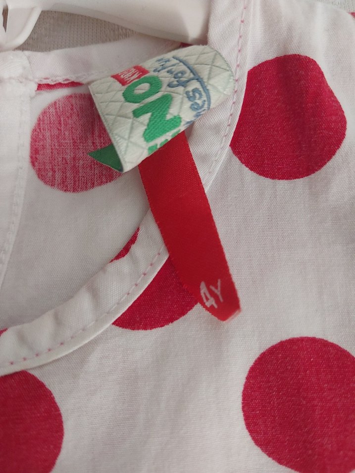 Kırmızı Puantiyeli Kolsuz Kız Bluz - Görsel 2