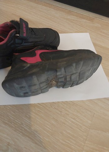 Kız Çocuk Siyah-Pembe Cırtlı Spor Ayakkabı - Görsel 4