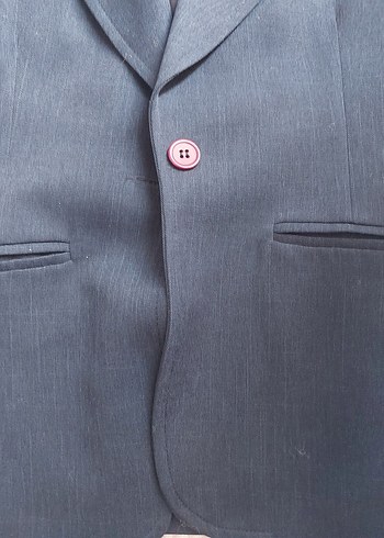 Düğmeli Lacivert  Kadın Ofis Ceket - Görsel 7