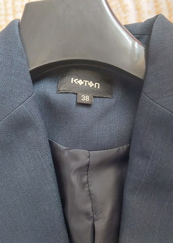 Düğmeli Lacivert  Kadın Ofis Ceket - Görsel 2