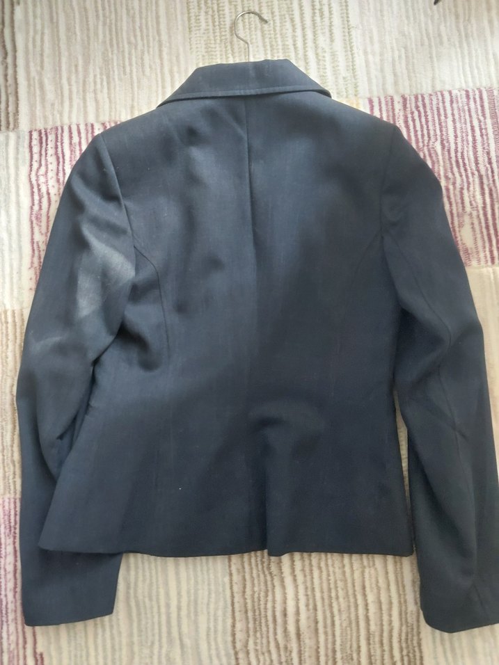 Düğmeli Lacivert  Kadın Ofis Ceket - Görsel 4