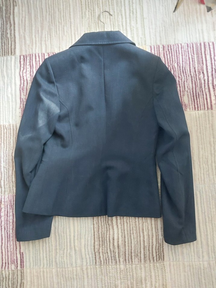 Düğmeli Lacivert  Kadın Ofis Ceket - Görsel 3