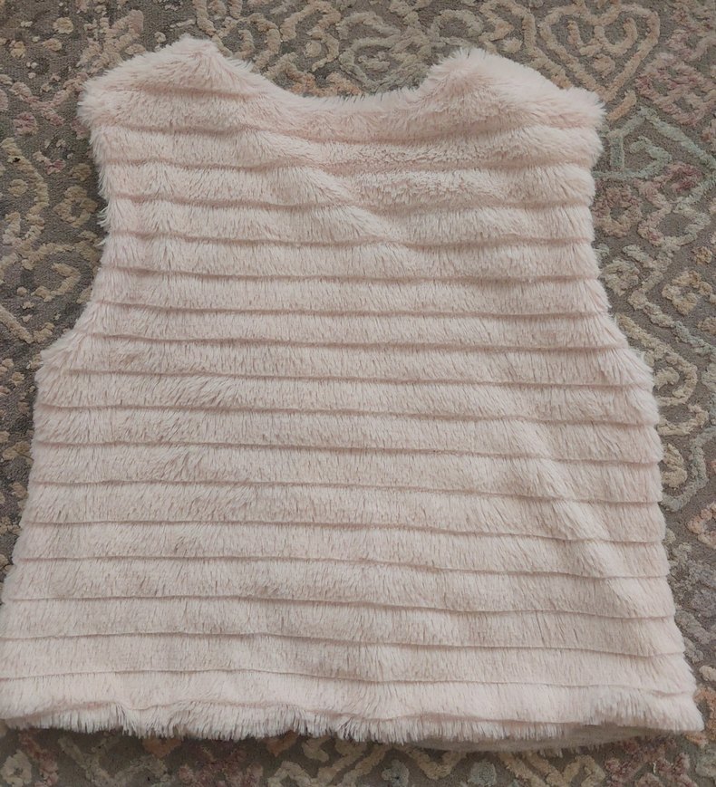 Kız Çocuk Pembe Peluş Yelek - Görsel 4