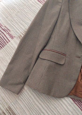 Düğmeli Kahverengi Kadın Blazer Ceket - Görsel 3