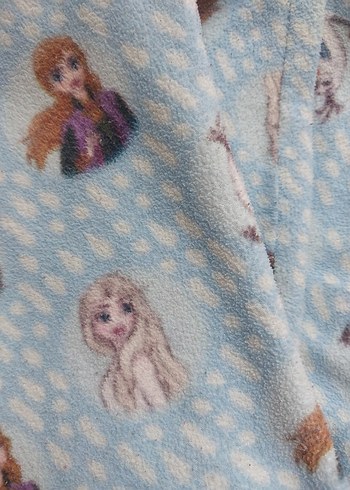 Kız Çocuk Mavi Polar Tulum Pijama - Görsel 8