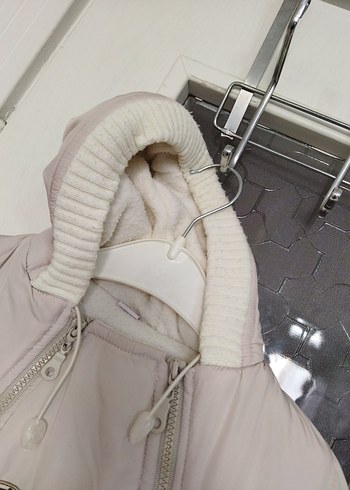 Kapüşonlu Gri  Bebek Tulum mont 9 aylık - Görsel 10