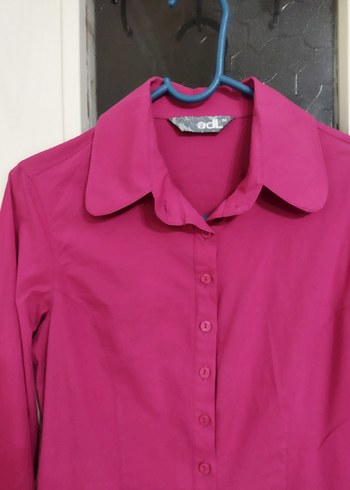 Adil ışık_M beden Uzun Kollu fuşya bayan Gömlek - Görsel 3