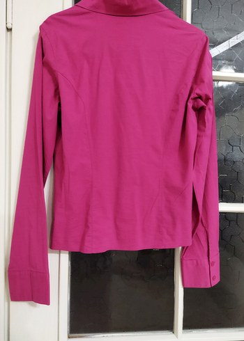 Adil ışık_M beden Uzun Kollu fuşya bayan Gömlek - Görsel 6
