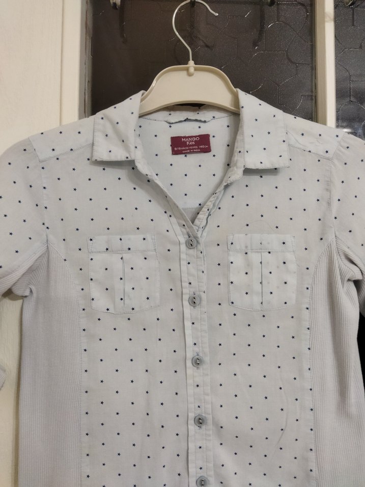 MANGO 9_10 yaş kız çocuk Uzun Kollu Gömlek - Görsel 4