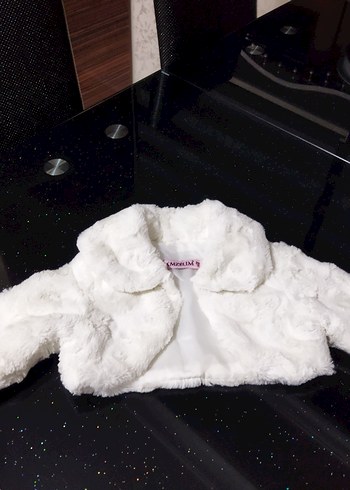 Kız Çocuk Beyaz Kürk Detaylı Bolero - Görsel 4