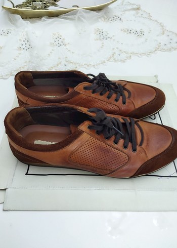 Erkek hakiki deri 44 numara Bağcıklı Günlük Ayakkabı - Görsel 8