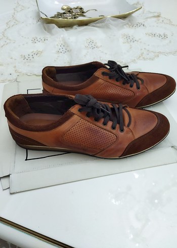 Erkek hakiki deri 44 numara Bağcıklı Günlük Ayakkabı - Görsel 7