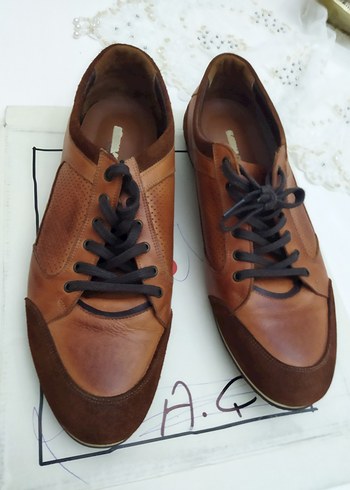 Erkek hakiki deri 44 numara Bağcıklı Günlük Ayakkabı - Görsel 5