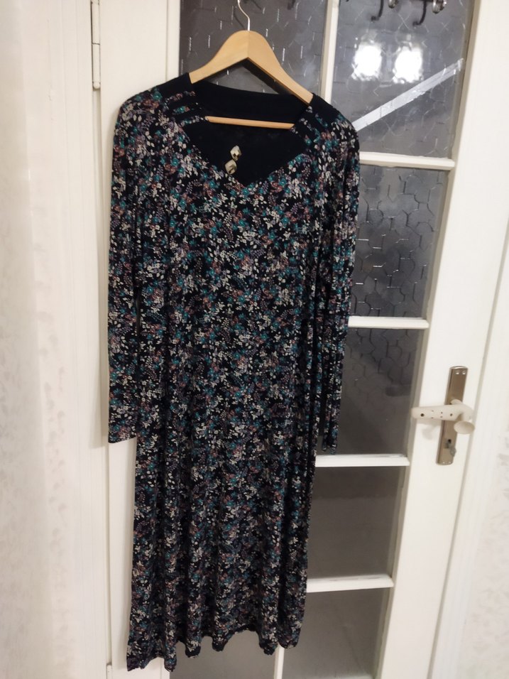 Tesettür uzun penye Anne elbisesi - Görsel 3