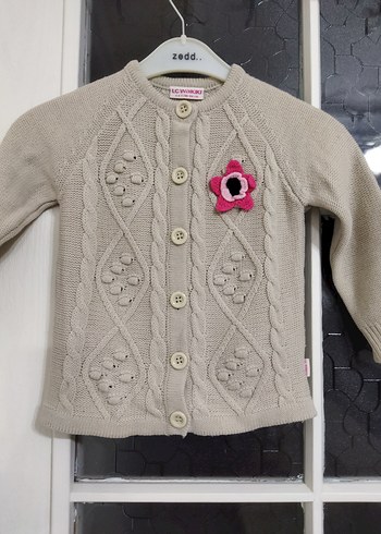 LC Waikiki 3_4 yaş Nakışlı Bej Kız Triko Hırka - Görsel 3