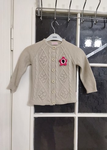 LC Waikiki 3_4 yaş Nakışlı Bej Kız Triko Hırka - Görsel 2