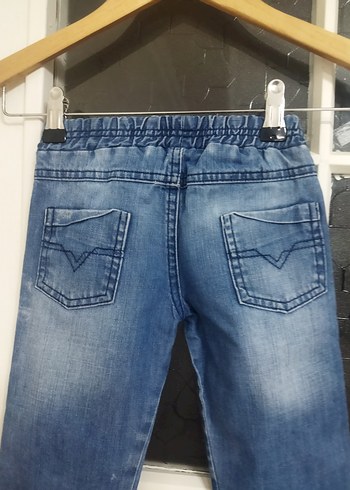 Erkek Çocuk Mavi Denim Bol Paça Pantolon - Görsel 7