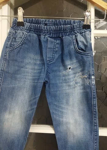 Erkek Çocuk Mavi Denim Bol Paça Pantolon - Görsel 4