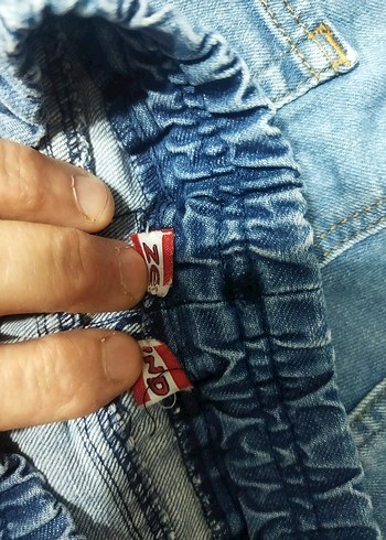 Erkek Çocuk Mavi Denim Bol Paça Pantolon - Görsel 8