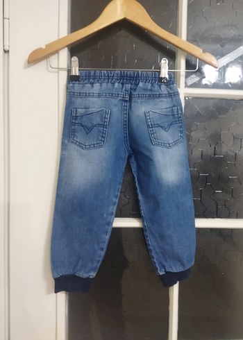 Erkek Çocuk Mavi Denim Bol Paça Pantolon - Görsel 5