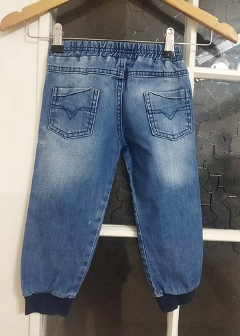 Erkek Çocuk Mavi Denim Bol Paça Pantolon - Görsel 6