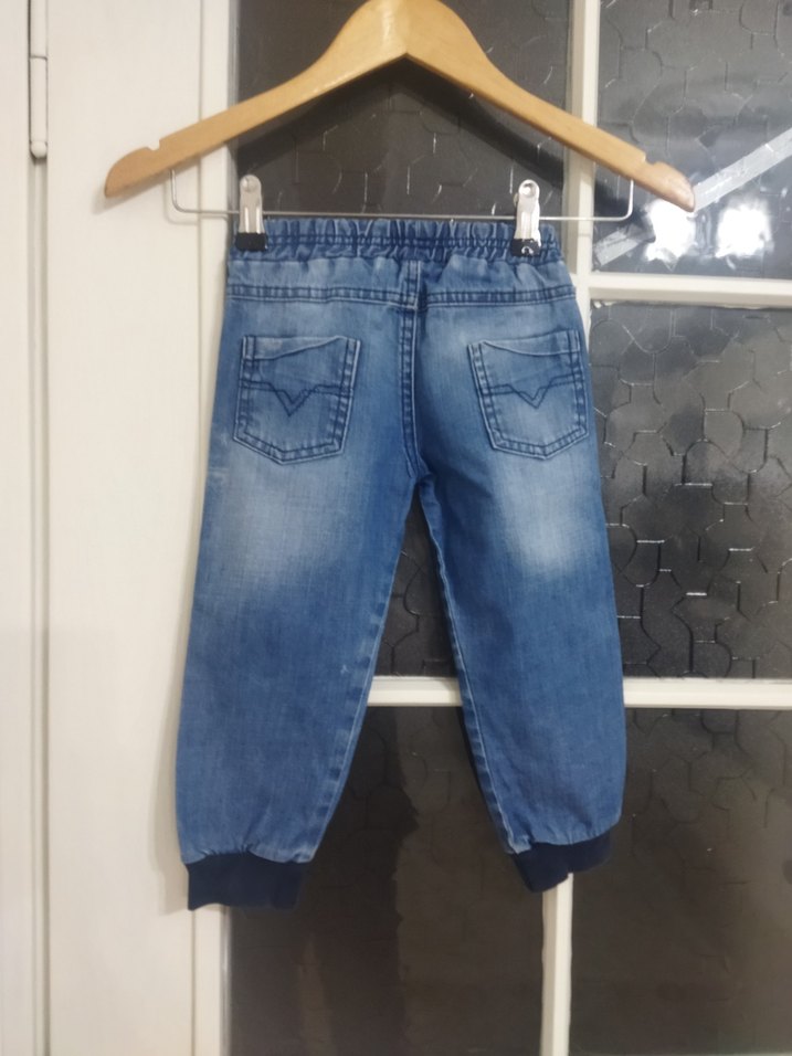 Erkek Çocuk Mavi Denim Bol Paça Pantolon - Görsel 5