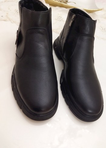 Polaris 45 numara Orta pedik 5 nokta  Deri Fermuarlı Erkek Bot - Görsel 5