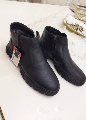 Polaris 45 numara Orta pedik 5 nokta  Deri Fermuarlı Erkek Bot - Görsel 2