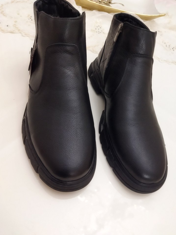 Polaris 45 numara Orta pedik 5 nokta  Deri Fermuarlı Erkek Bot - Görsel 5