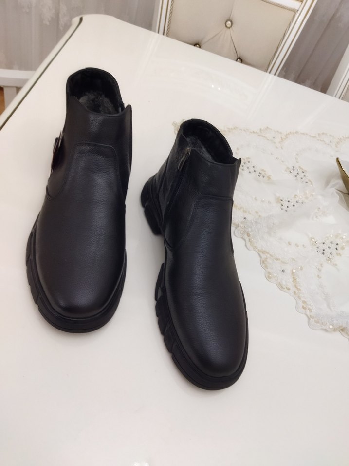 Polaris 45 numara Orta pedik 5 nokta  Deri Fermuarlı Erkek Bot - Görsel 3