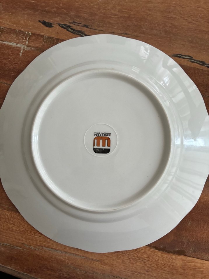 İtalyan Monopoli Porselen Tabak - Görsel 5