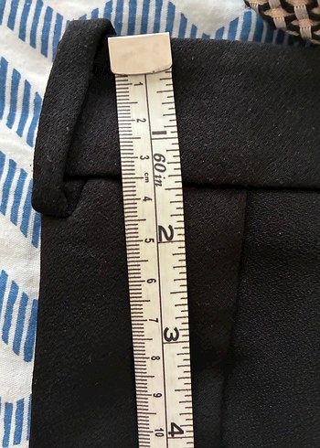 Kadın Siyah Belli Kemerli Midi Kumaş Pantolon - Görsel 7