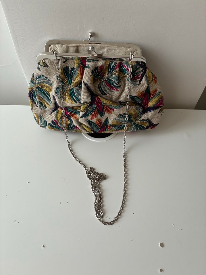 Nakışlı, Boncuklu Çok Renkli Bohem Kadın Portföy Çanta - Görsel 3