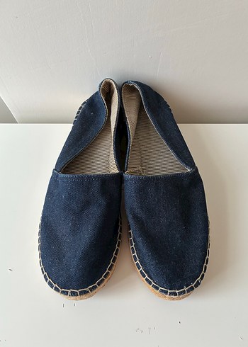 Kadın Mavi Denim Dolgu Topuk Espadril - Görsel 2