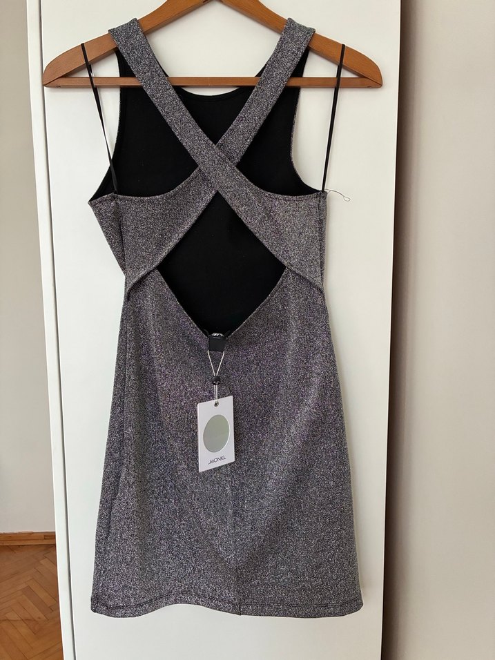 Monki markaKadın Gri Midi Kolsuz Elbise - Görsel 2