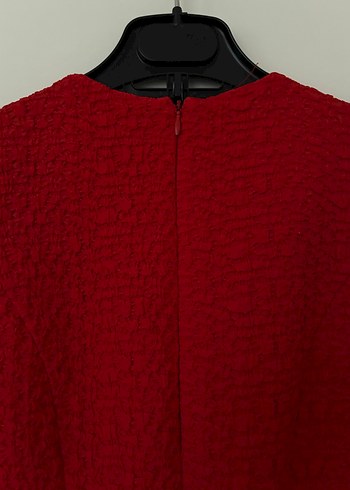 Kırmızı Midi Elbise - Görsel 8