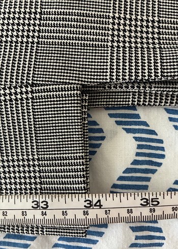 Gri Ekose Kumaş Kadın Pantolon - Görsel 5