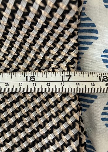 Bej Gri Çizgili Mini Etek - Görsel 4