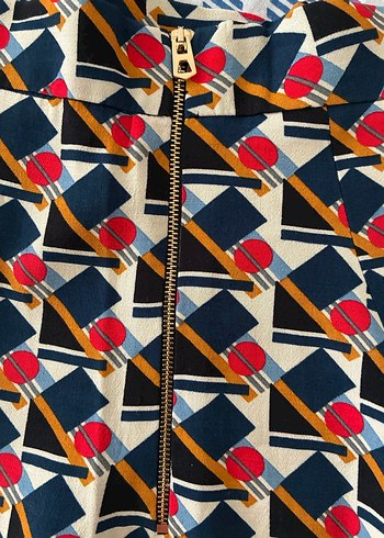 Desenli Volanlı Mini Etek - Görsel 4