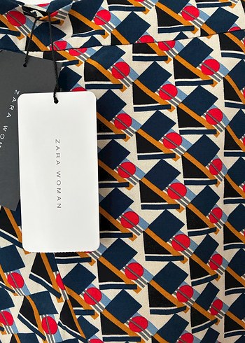 Desenli Volanlı Mini Etek - Görsel 2