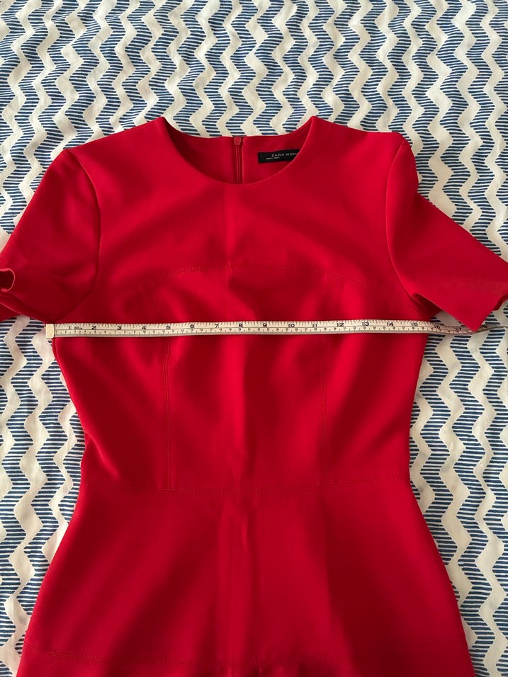 Kırmızı Midi Kadın Günlük Elbise - Görsel 4