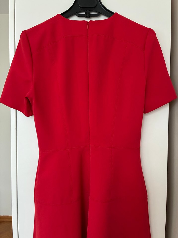 Kırmızı Midi Kadın Günlük Elbise - Görsel 3