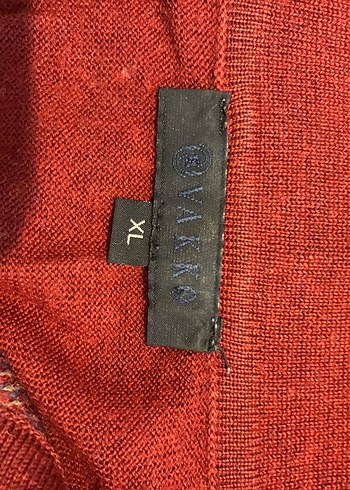 Vakko Bordo Örgü Yün Polo Yaka Erkek Kazak - Görsel 3