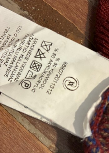 Vakko Bordo Örgü Yün Polo Yaka Erkek Kazak - Görsel 5